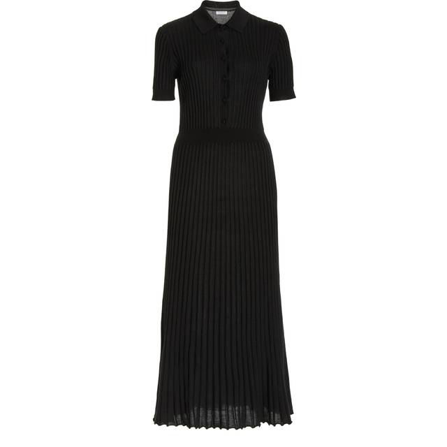 Amor Knit Dress in Black Cashmere Silk