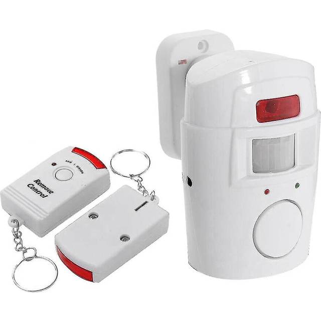 Infrared Motion Sensor Alarm - Burglar Alarm with 2 Remote Controls, Suitable for Home/Garages/Shops