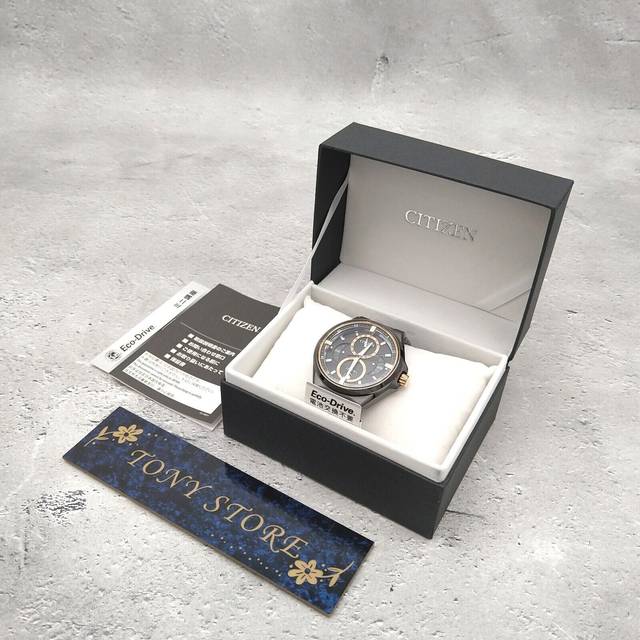 Citizen Attesa Moon Phase Super Titanium Black Dial Eco-Drive BU0065-64E 100M Men's Watch black