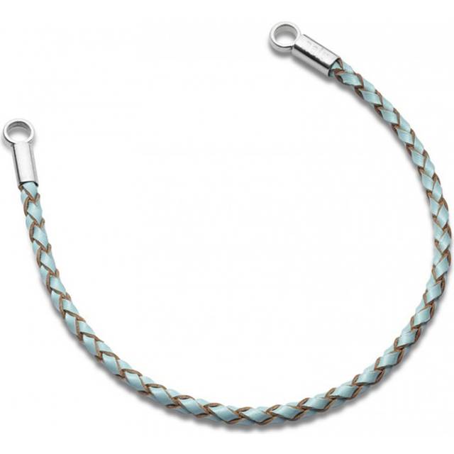 Leather 17cm Bracelet in Turquoise - One Size