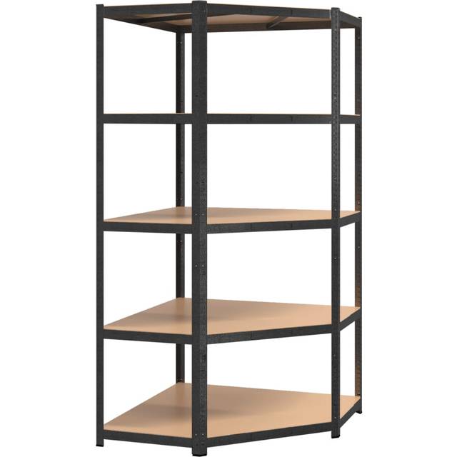 vidaXL 152881 Grey Hyllsystem 90x180cm - Guide: Svävande hörnhylla i trä - Magasinet Bygg