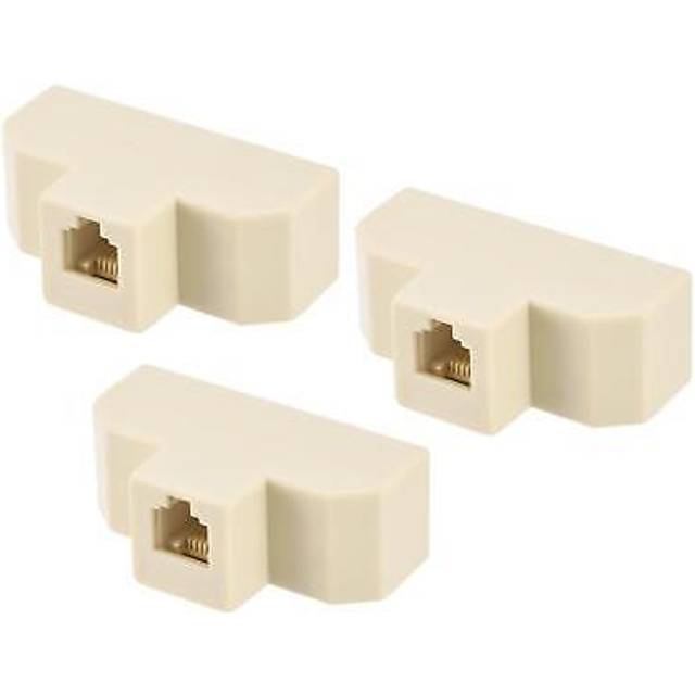 Phone Jack Splitter 6p4c 4 Way Socket Adapter Telephone Line Splitter 3 Pack