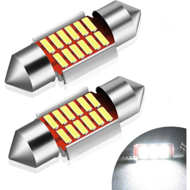 2pcs number plate festoon lights car bulbs led c5w white lamps 12v interior bulb