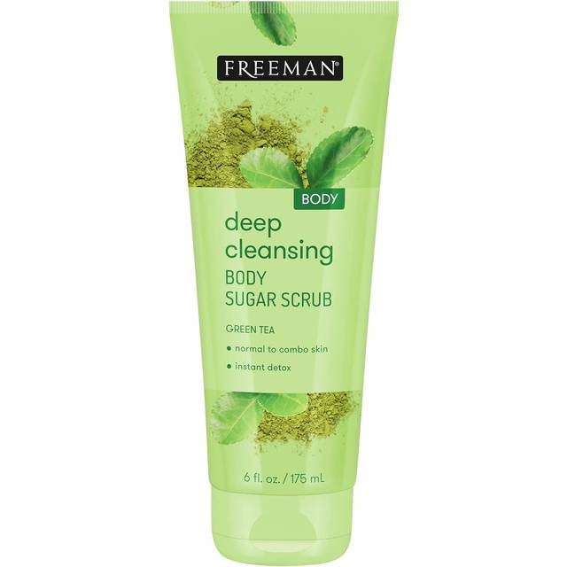 Freeman Beauty, Deep Cleansing Body Sugar Scrub, Green Tea, 175ml