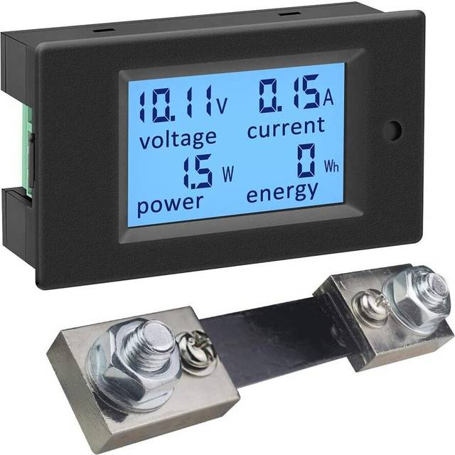 KETOTEK Ammeter Voltmeter Digital DC 6.5-100V 100A with Shunt, Volt Amp Watt Meter Current Voltage Power Energy LCD Display Panel Gauge Tester
