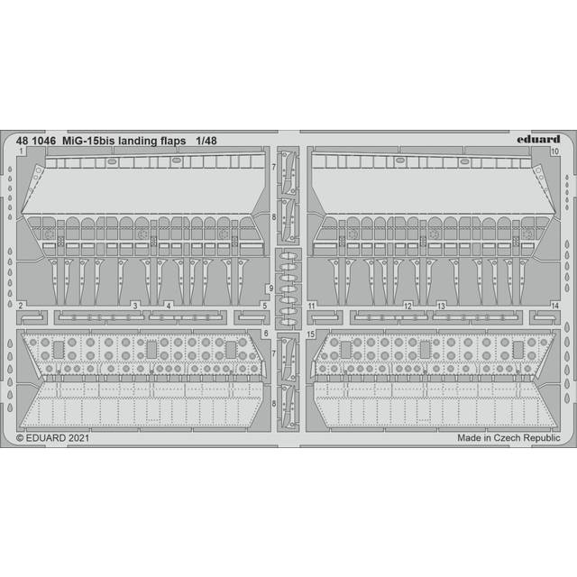 EDP481046 - Eduard Photoetch 1:48 - MiG-15b Landing flaps (Bronco)