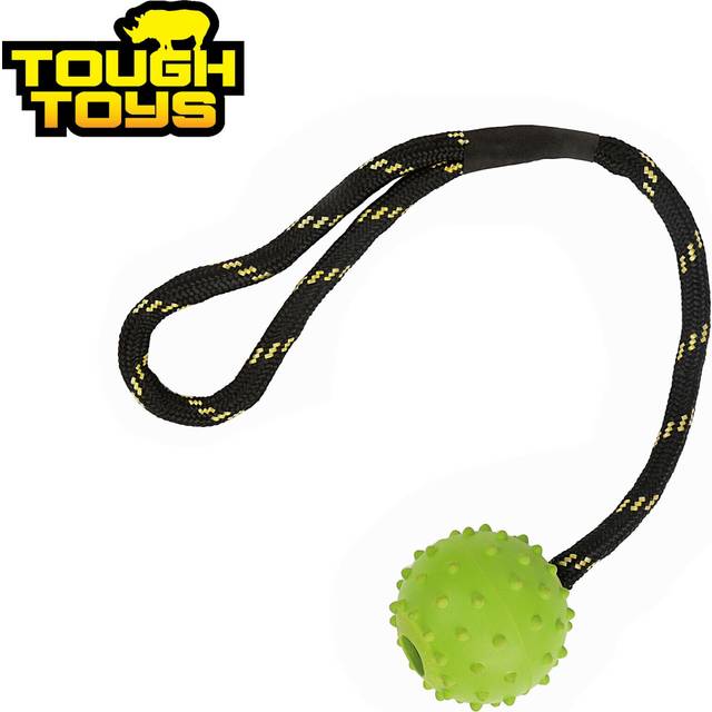 Happy Pet 'tough Toy' Floating Rope Ball Studded 5cm (2'') (Pack of 4)