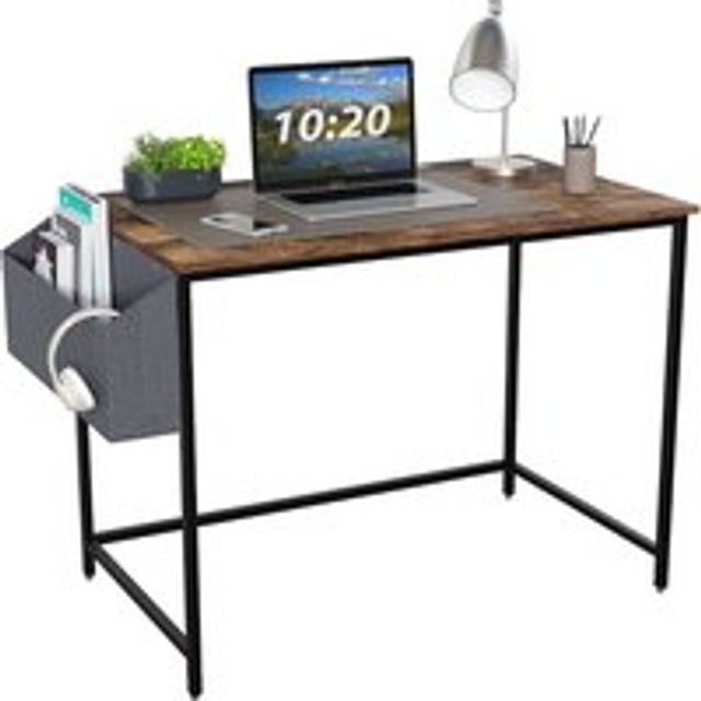 Vida Designs Brooklyn Large Computer Desk - Dark Wood, Brown