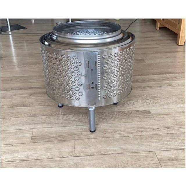 Firepits From Washing Machine Drum Large - Stainless steel shine (45cm H X 45cm W X 45cm D)