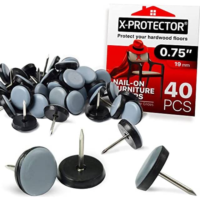 "Chair Glides X-PROTECTOR - 0.75"""" Furniture Glides 40 pcs - Best Nail"