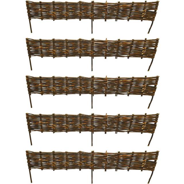 Willow Hurdles Lawn Edging (120cm x 20cm) - 5 Panels