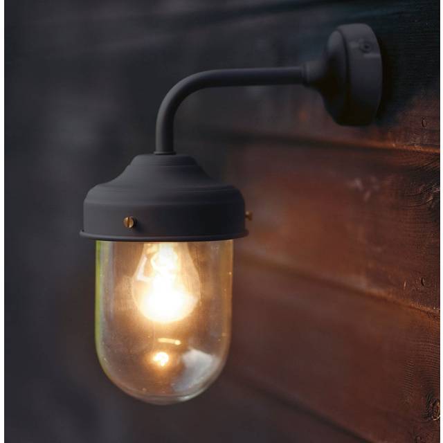 Garden Trading - Barn Farm Carbon Grey Mains Outdoor Garden Wall Light LACN20