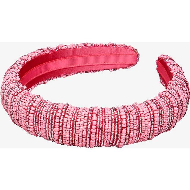 Becksöndergaard Hårbånd & Diadem Hot Pink Cassie Midi Beaded Hairbrace Håraccessories