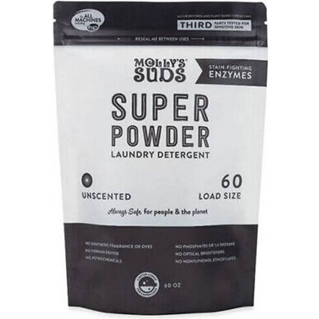 Molly&#39;s Suds Super Laundry Powder Concentrated 60 Loads Unscented 60 oz