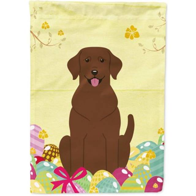 Caroline's Treasures BB6056GF Easter Eggs Chocolate Labrador Flag Garden  Small  Multicolor