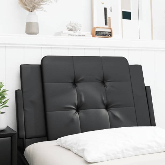 vidaXL Kopfteil-Kissen Schwarz 90 cm Kunstleder Kopfteil