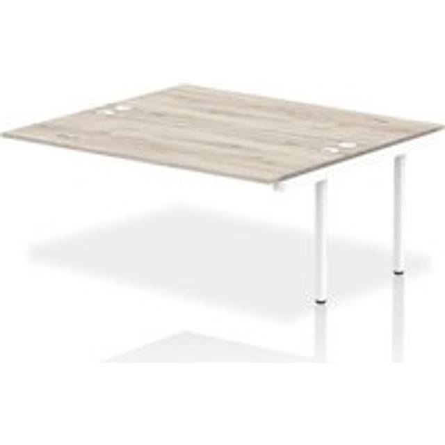 Impulse Bench B2B Ext Kit 1800 White Frame Office Bench Desk Grey Oak