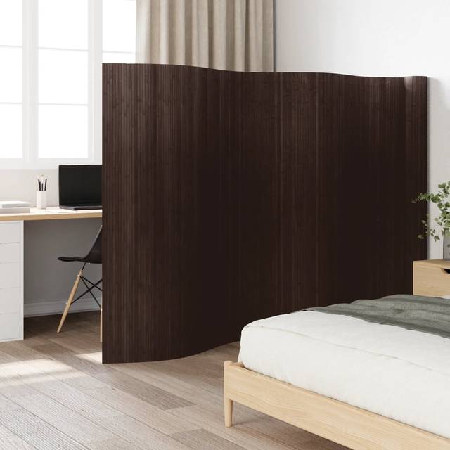 Rumsavdelare mörkbrun 165x800 cm bambu