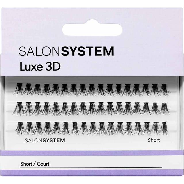 Salon System Individual Lashes Luxe 3d Short False Eyelashes