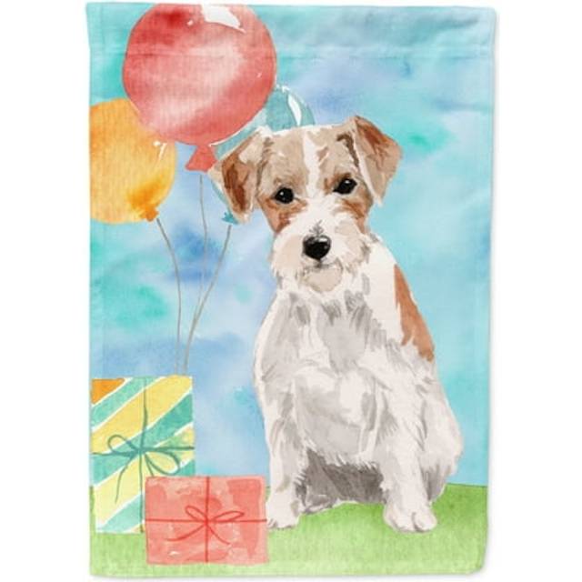 Caroline's Treasures CK3237GF Happy Birthday Jack Russell Terrier Garden Size Outdoor-Flags  Multicolor