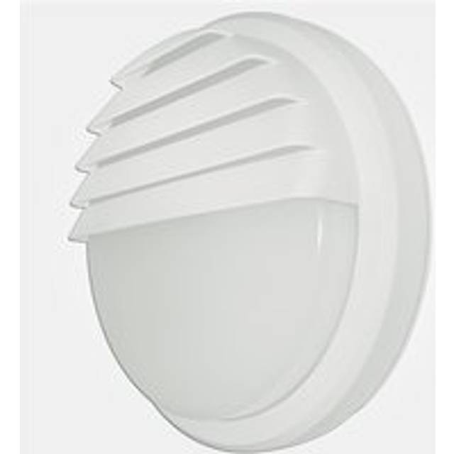 Eterna 14W Cool White LED Outdoor Louvered Flush Light - White - 228mm