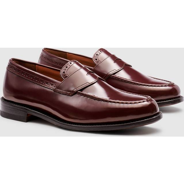G.H.BASS Men's Monogram Loafers Burgundy - Size: 11 D-Width - Dark Red