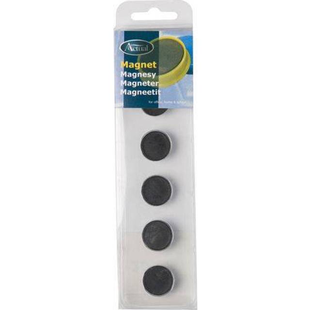 Magnetknappar Actual Rund Vit 20mm 6st