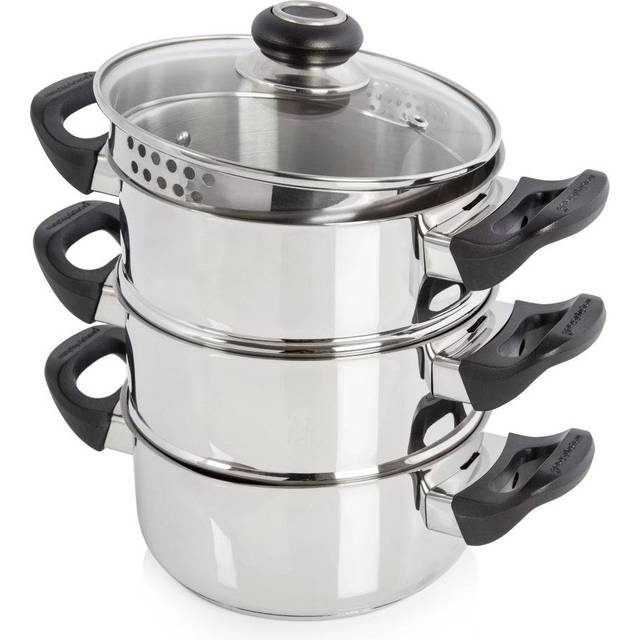 Morphy Richards Equip 18cm Stainless Steel 3 Tier Steamer