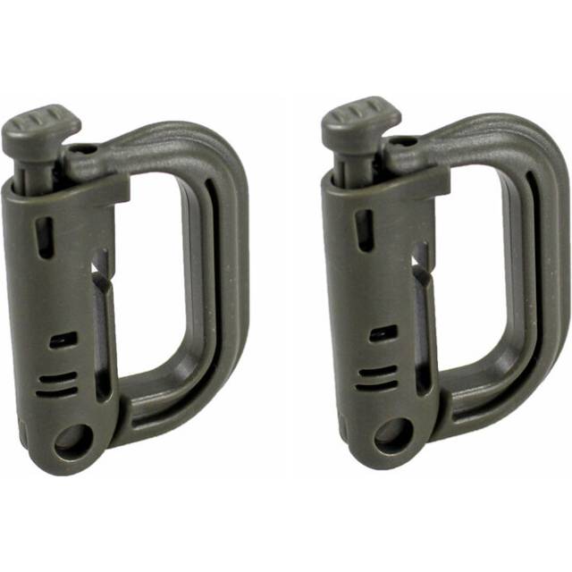 (a-AGX2) Shackle Carabiner Army D-ring Clip Molle Webbing Plastic Backpack Buckle Snap Lock Camp Hike Mountain climb Outdoor