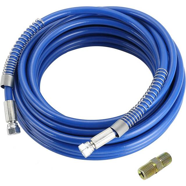 1/4Inch Airless Paint Hose High Pressure Universal Sprayer Flexible Fiber Tube 3300 PSI (25FT, Blue)