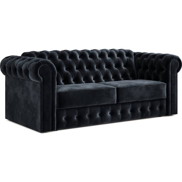 Jay-Be® Chesterfield Sofa Bed with e-Sprung™ Mattress - Three seater-Luxe Velvet Charcoal