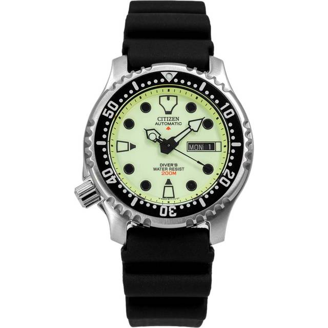 CITIZEN PROMASTER Automatic Watch 200m Water Resistant Watch Fully Luminous Urethane Band Model NY0040-09W Diver's Men's [Item] ivory