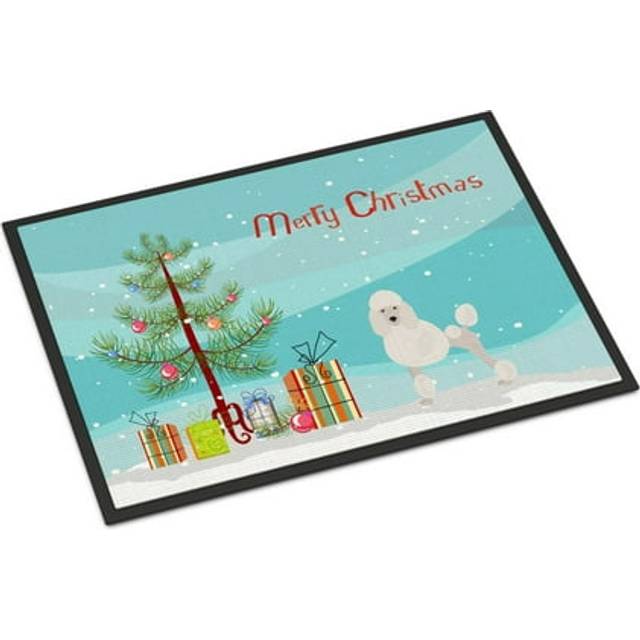 """""Caroline's Treasures Miniature Poodle Christmas Tree Indoor or Outdoor Mat 18x27 doormats  Multicolor"""""