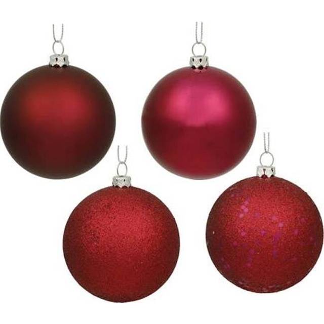3 in. Wine Shiny Christmas Ornament Ball - 32 per Box