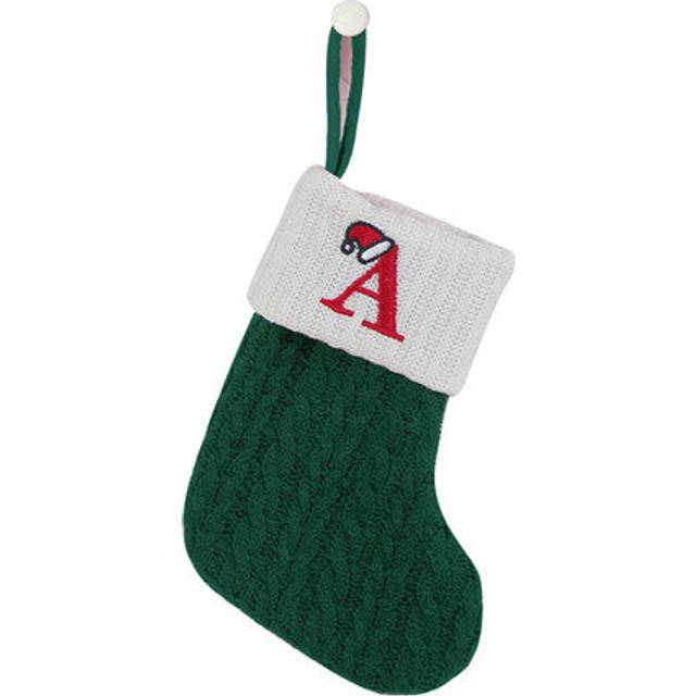 (A) 26 Letters Christmas Socks Embroidered Hanging Knit Stocking