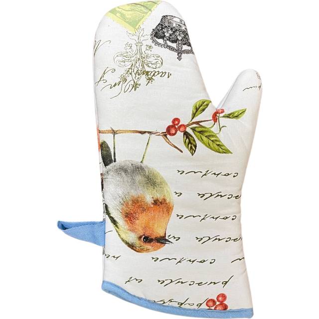 (Songbird) Assorted Design Quilted Gauntlet Pot Holder Oven Glove Mitt