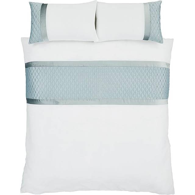 Catherine Lansfield Sequin Cluster Super King Duvet Set Duck egg