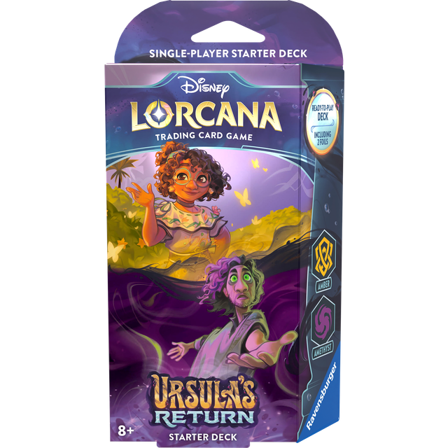 Disney Lorcana Trading Card Game Ursula's Return Amber and Amethyst Starter Deck