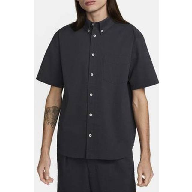 Nike Life Seersucker Short Sleeve Shirt, Grey