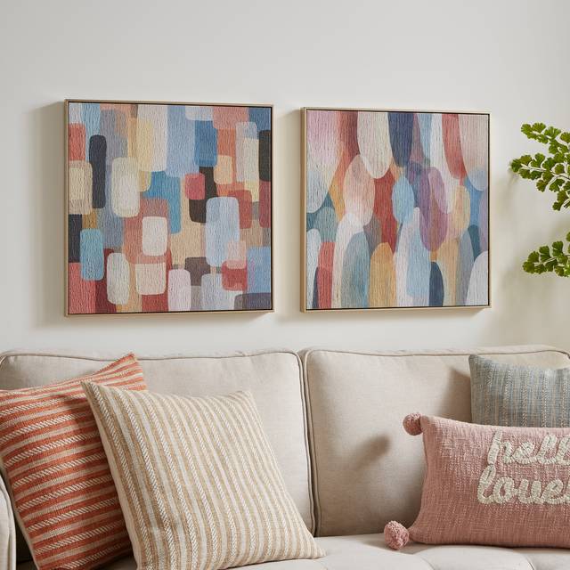 Set of 2 Ava Framed Canvases - Multicolor