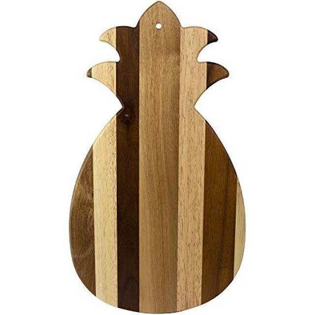 Totally Bamboo Rock & Branch Series Shiplap Pineapple Shaped Wood Serving and Cutting Board | Great for Wall Art