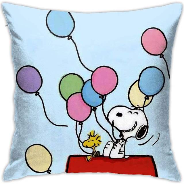 S-No-Opy Square Throw Pillow Case Cushion Cover Home for Sofa Chair Couch Bedroom Decorative Pillowcase 18*18 Inches