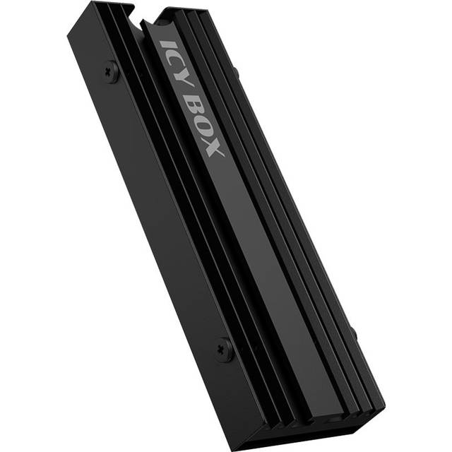 ICY BOX M,2 kylfläns för PS5, passar M,2 SSD (2280), 10 mm höjd, 3x värmeplatta, svart