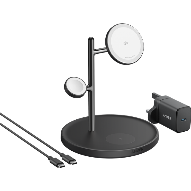 Anker MagGo Wireless Charging Station (3-in-1 Stand) Black