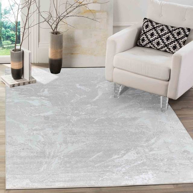(120 x 170 cm) Modern Serenity Thick Area Rugs - 268-  Stone