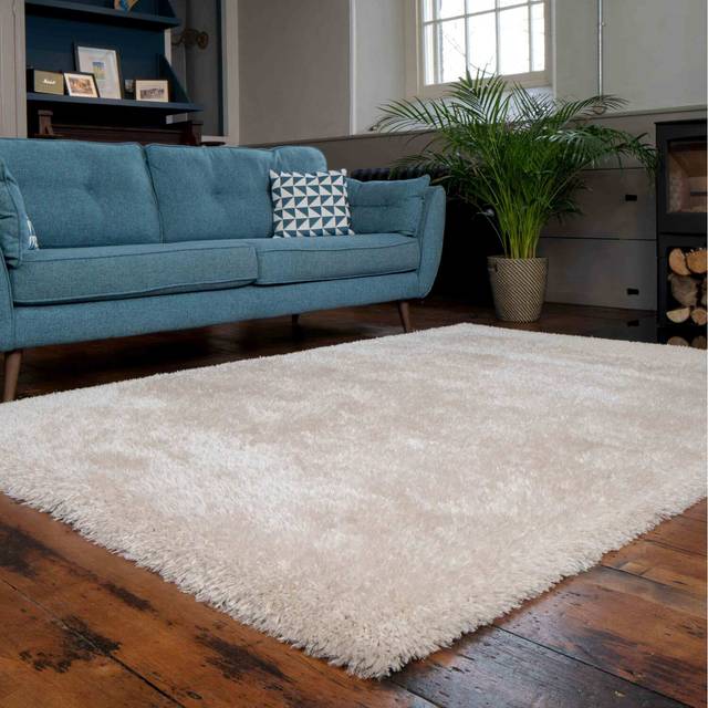 Luxury Beige Super Thick Shaggy Area Rug - Beige / 230 x 160cm - Neutral