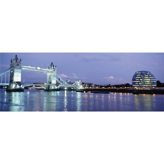 Tower Bridge & The Greater London Authority Building Poster Print, 36 x 13 - Large