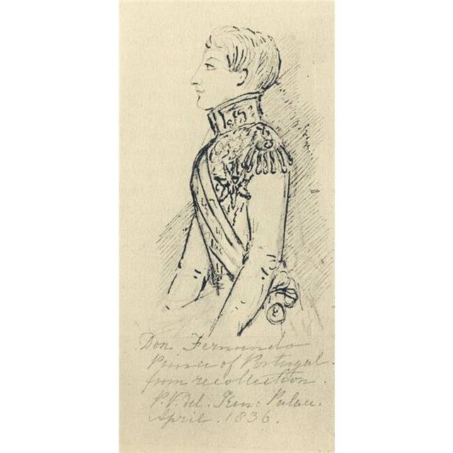 Prince Ferdinand of Saxe-Coburg Afterwards King Consort of Portugal 1816-1885. Poster Print, 10 x 22