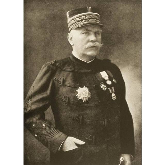 General Joseph Jacques Cesaire Joffre Chief of Staff French Army First World War From Photograph by Henri Manuel Poster Print, 12 x 17