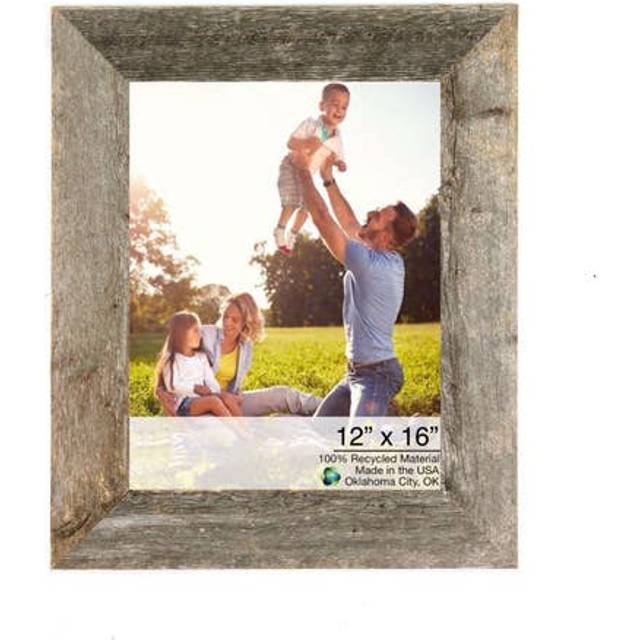 12 X 16 Rustic Farmhouse Gray Wood Frame